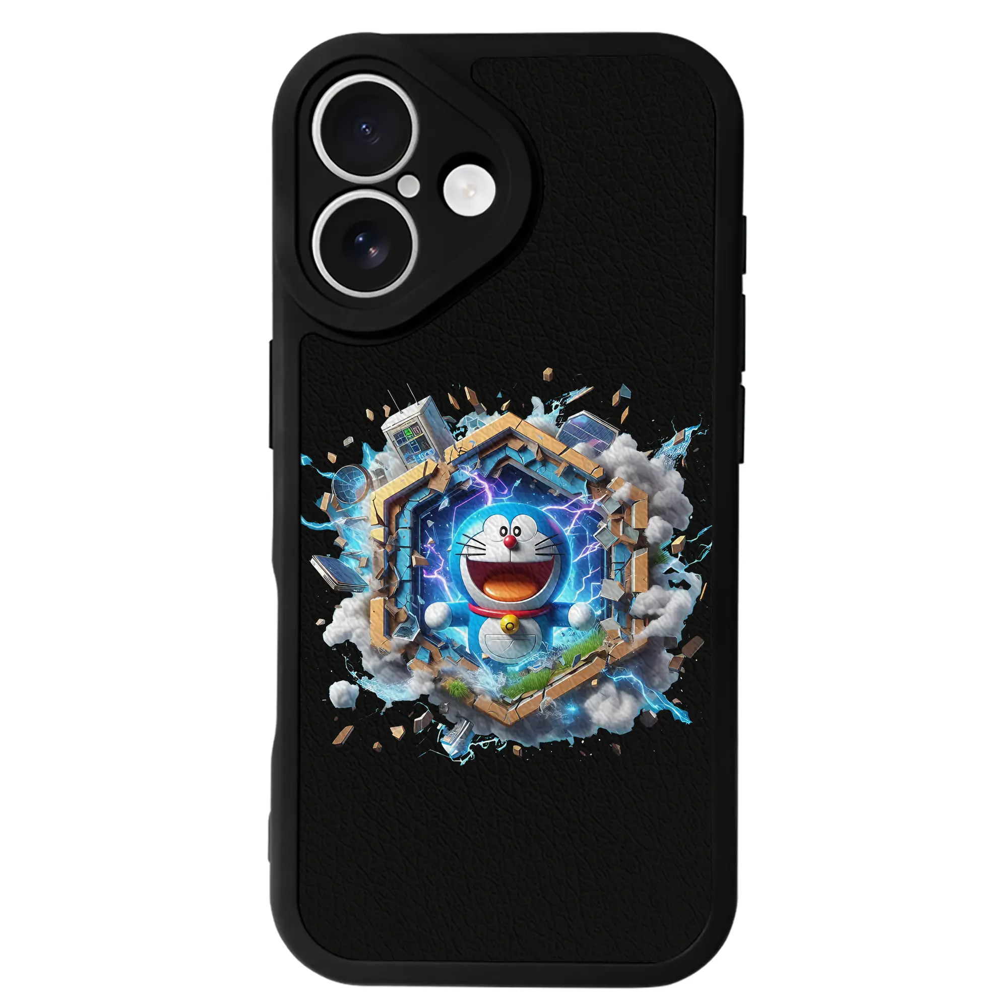 ドラえもん グッズドラえもん - IPhone 16シリーズ対応 ・ シリコンスマホケース ・ レザー調 ・ 高精度フィット ・ 耐衝撃 ・ ワイヤレス充電対応 ・ 精密カット